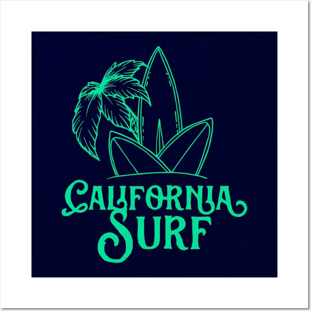 California surf Wall Art by Lazarino